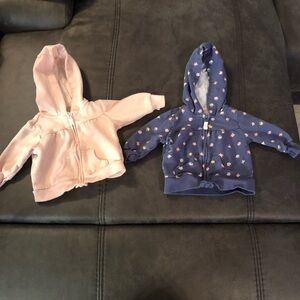 2 Carter’s Size 3 Month Hoodies